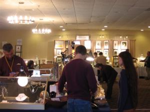 shopping at the mineral show